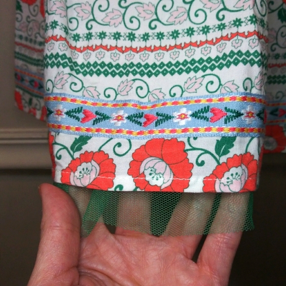 435 By Matilda Jane Spirited Song Cream Orange/Green Folklore Style Floral Dress - Picture 9 of 16